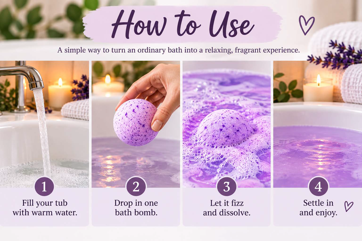 How to use a bath bomb: