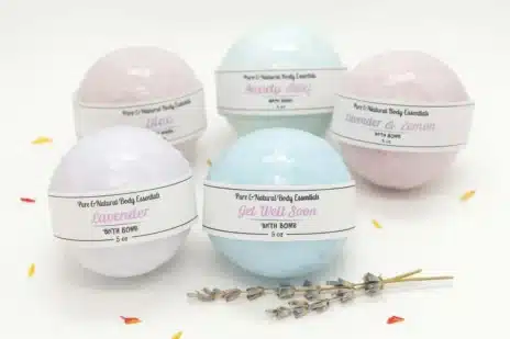 Home 7 Pure & Natural Body Essentials® bath bombs — professionally formulated and made in Michigan