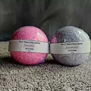 Organic bath bomb bundle with essential oils