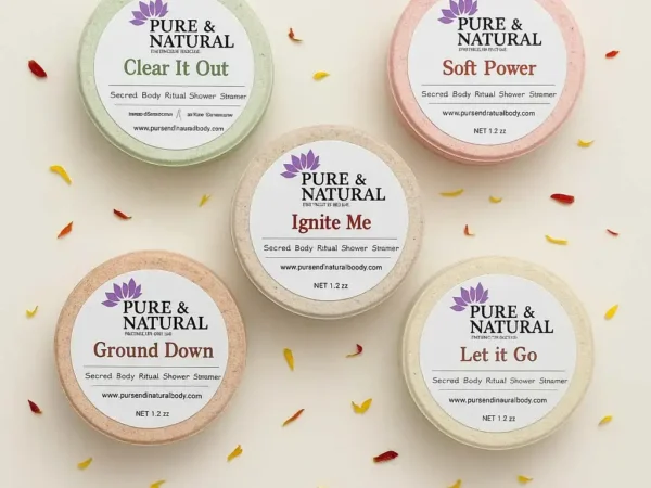 Sacred Body Ritual Shower Steamers Michigan – Set of two natural aromatherapy steamers with pure essential oils for mood, clarity, and self-care.
