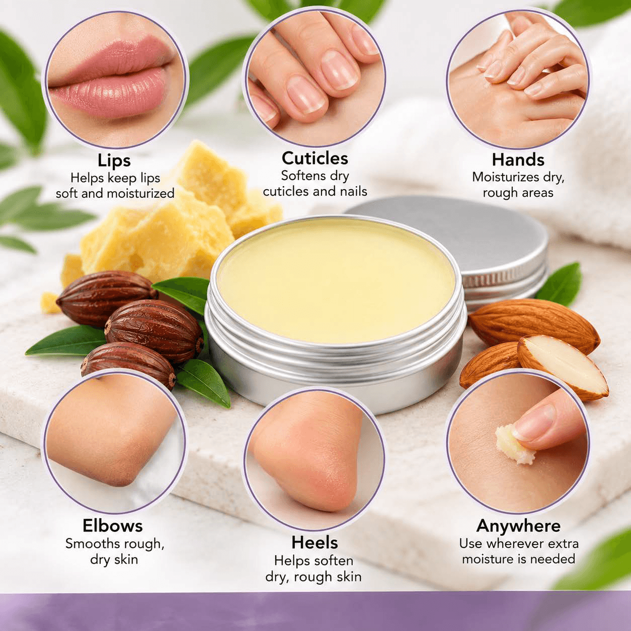 Mango Butter Balm for Dry Skin, Lips & Cuticles - Image 4