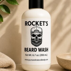 beard wash for sensitive skin in bottle by Pure & Natural Body Essentials