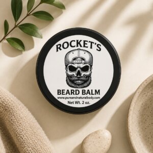 Rockets Beard Balm in tin container – Michigan-made natural beard styling balm