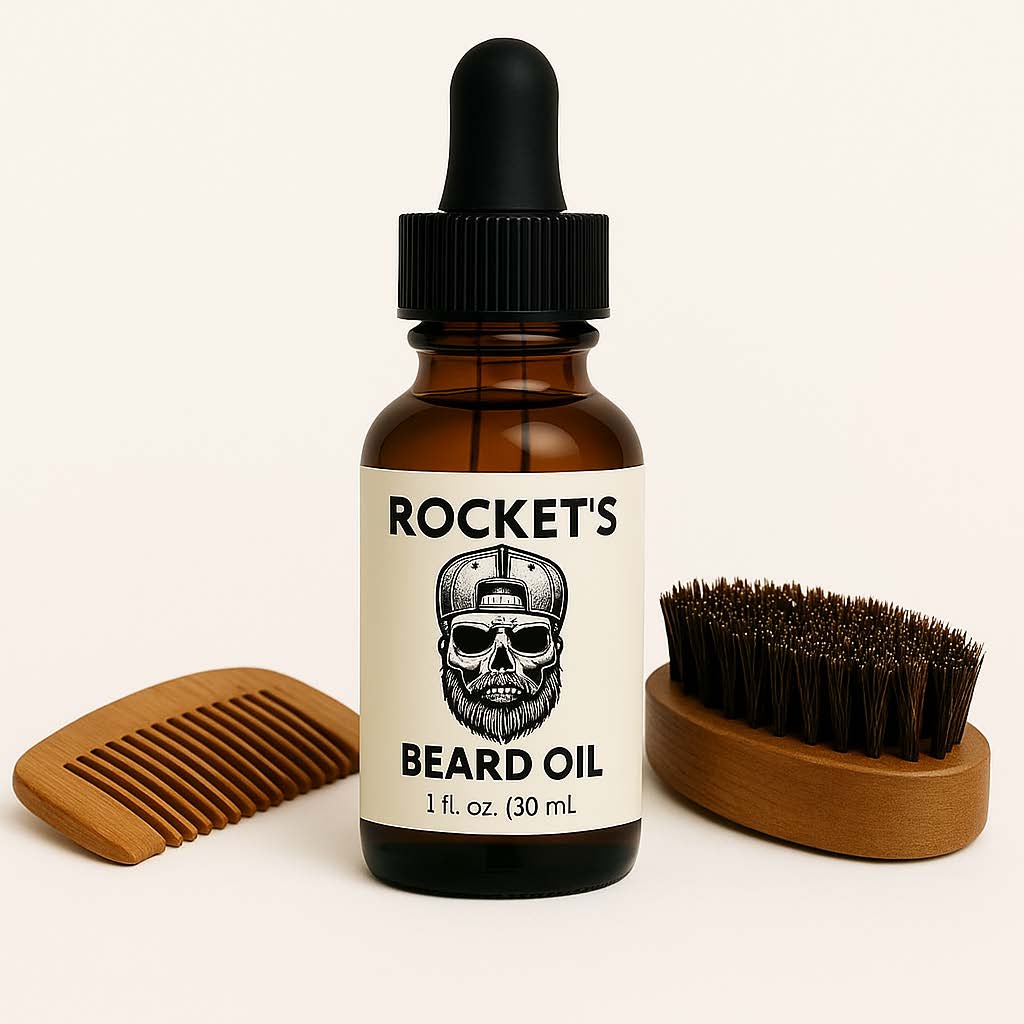 Rockets Premium Beard Care Kit – Complete Beard Grooming Set 1 Rocket's premium beard kit by pure & natural body essentials