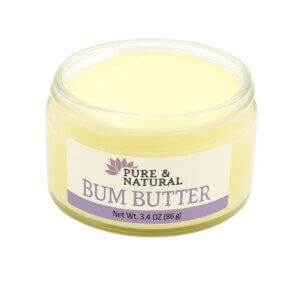 Bum Butter organic zinc oxide diaper rash cream in eco-friendly packaging by Pure & Natural Body Essentials