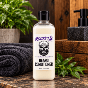 Beard conditioner for sensitive skin – Rocket’s 8 oz Beard Conditioner with creamy off-white formula
