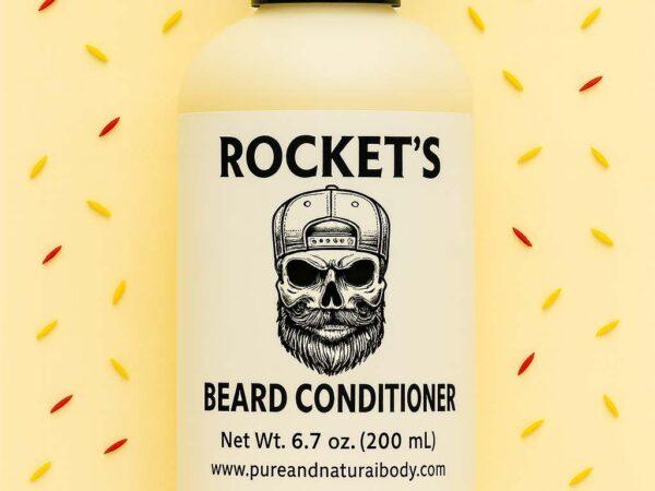 Rocket’s Beard Conditioner bottle – Michigan-made plant-based beard softening conditioner