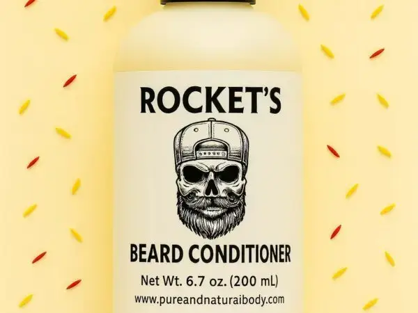 Rocket’s Beard Conditioner bottle – Michigan-made plant-based beard softening conditioner