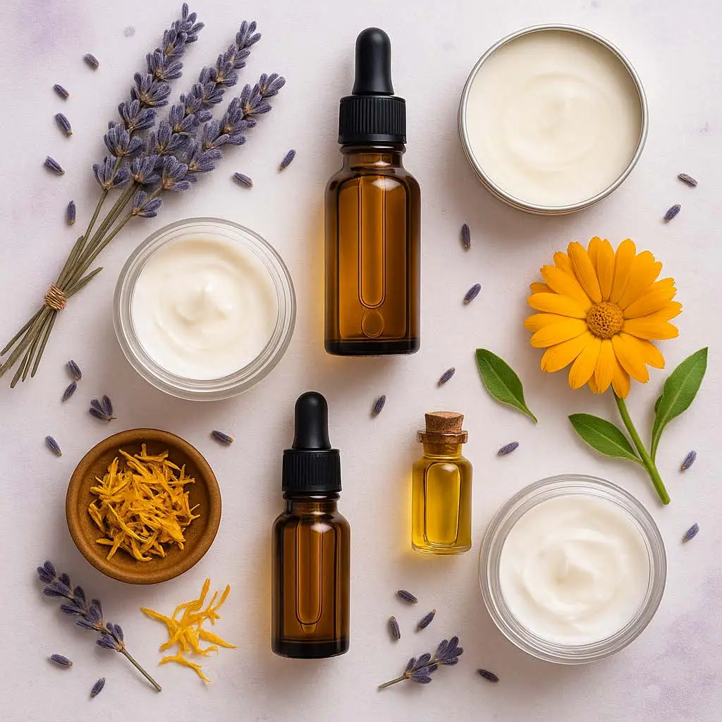 Pure & Natural Body Essentials Michigan-made winter skincare routine products for dry and sensitive skin.