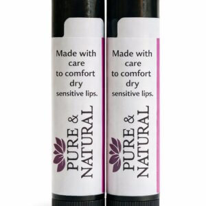 Two Pure & Natural Body Essentials, Comfort Balm – Gentle, Unscented Lip Care for Sensitive Lips