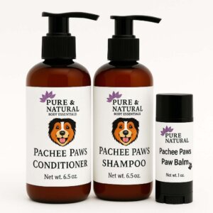 Pachee Paws Natural Pet Care Set dog grooming products