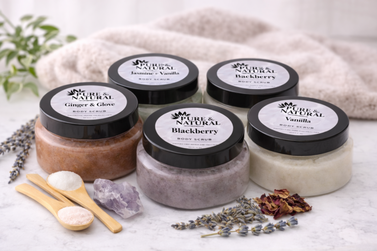 Luxurious organic exfoliating scrub handmade in Michigan