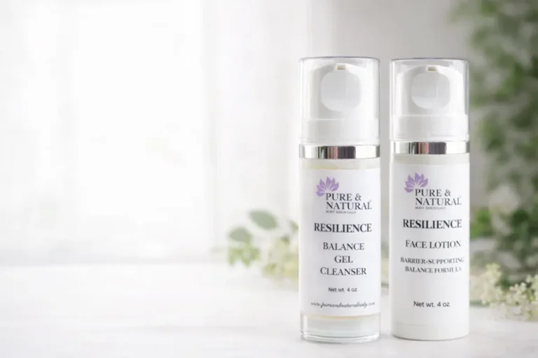 Home 1 Resilience Balance Gel Cleanser and Face Lotion for sensitive, reactive skin by Pure & Natural Body Essentials
