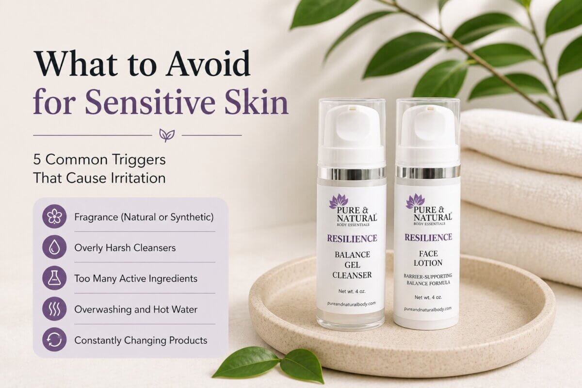 what to avoid for sensitive skin with gentle cleanser and face lotion for reactive skin