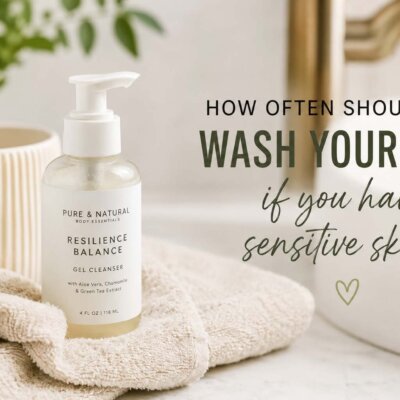 How often should you wash your face if you have sensitive skin featuring the Resilience Balance Gel Cleanser by Pure & Natural Body Essentials.